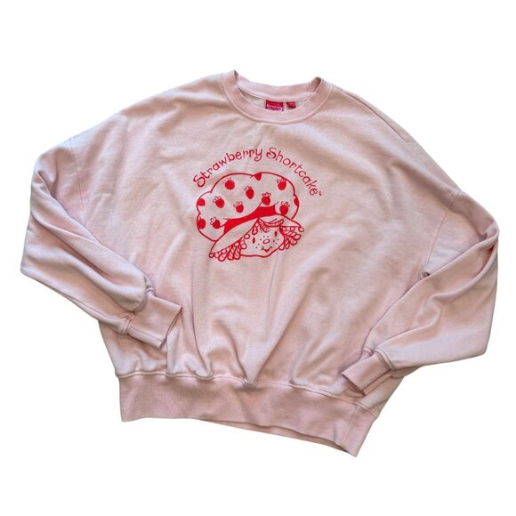 Strawberry Shortcake Tops - Strawberry Shortcake Womens Sweatshirt Size S Pink Crewneck Nostalgia
